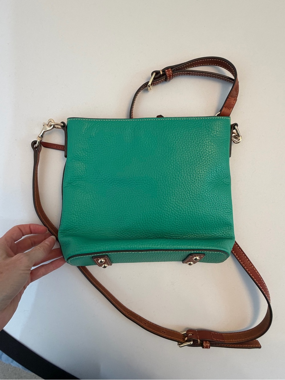 Dooney & Bourke Green Pebbled Leather Crossbody with Matching Wallet - Picture 15 of 16